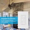 Caseta Lutron Caseta 1.5 amps Single Pole Wireless Smart-Enabled Fan Control White 1 pk PD-FSQN-WH-R - alternate 5